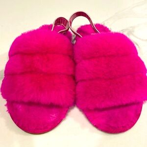 Pink UGG Fluff Slide Toddler Size 12 US